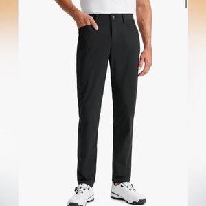 CRZ YOGA Men’s Golf Pants Stretch Trousers 28W x 32L Black